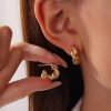 boucle d'oreille acier inoxydable Boucle d'oreille en acier inxoydable