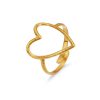 bague en coeur en acier inoxydable